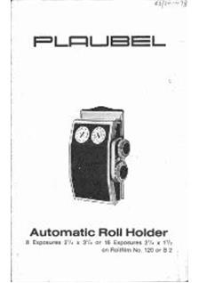 Plaubel Peco Supra manual. Camera Instructions.